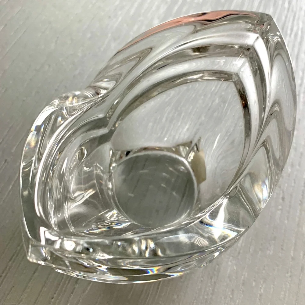 Set of 2 Mikasa Crystal Art Deco Candle Holders circa.  1980s
